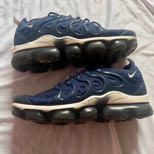 Nike Air Vapormax Plus 'Midnight Navy' Metallic Silver DH0611 400 Men's Size 11